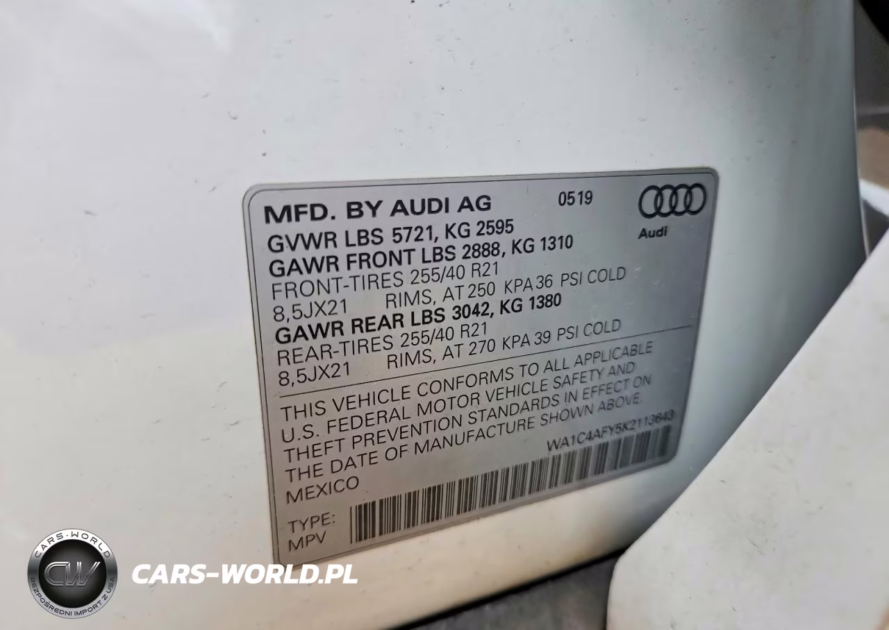 2019 Audi Sq5 Prestige VIN:WA1C4AFY5K2113643 - 12