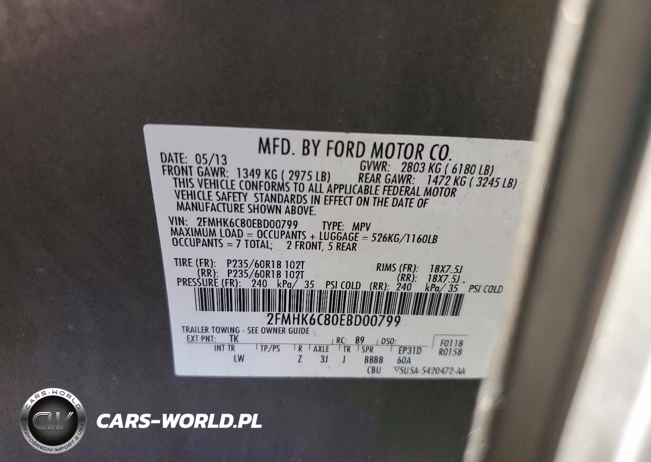 2014 Ford Flex VIN:2FMHK6C80EBD00799 - 13