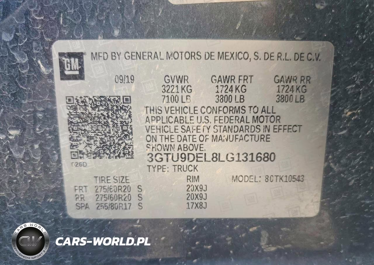 2020 GMC Sierra K1500 Slt VIN:3GTU9DEL8LG131680 - 12