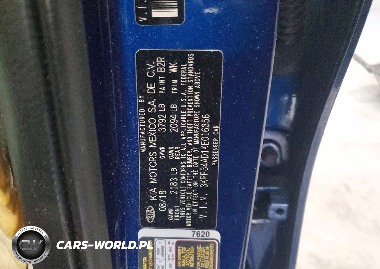 2019 Kia Forte S VIN:3KPF34AD1KE016356 - 12