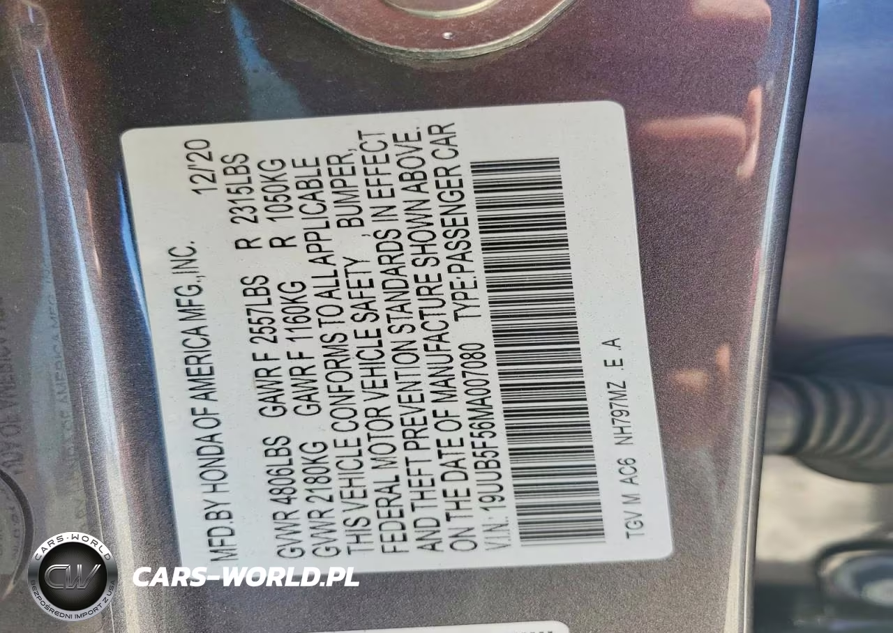 2021 Acura Tlx Tech A VIN:19UUB5F56MA007080 - 12