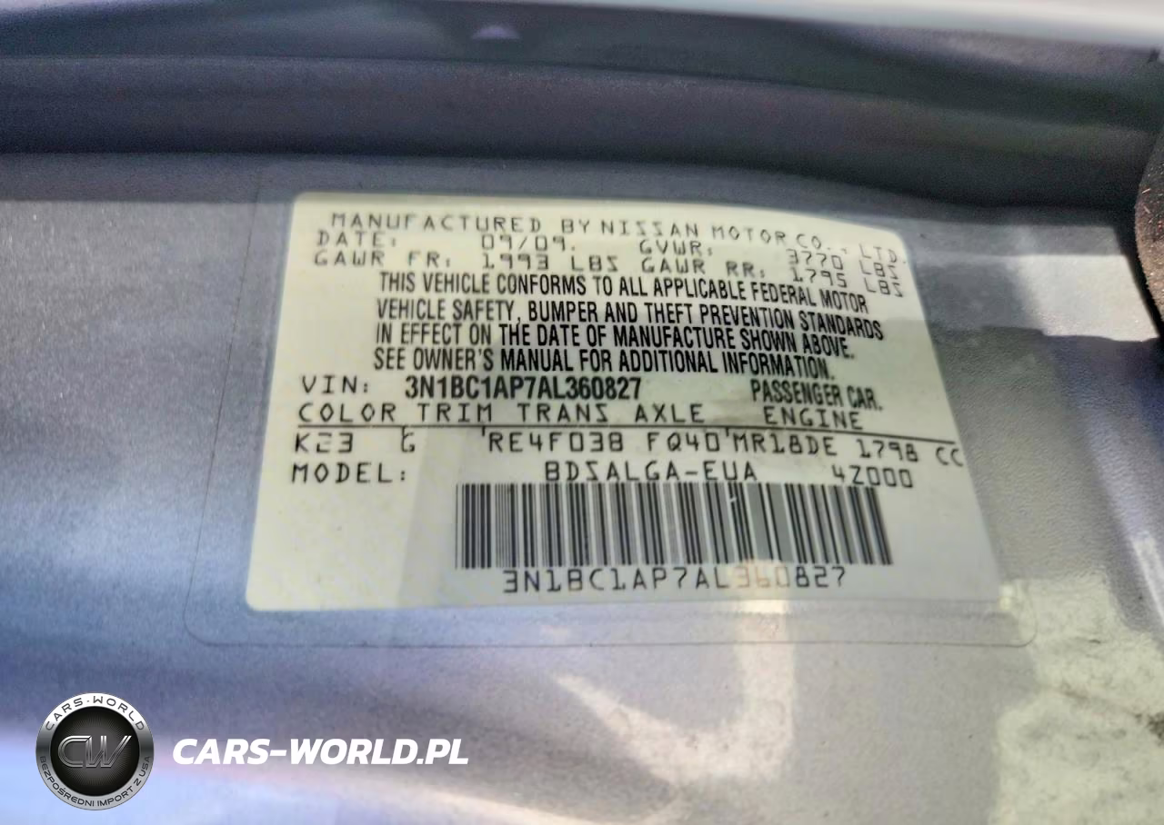 2010 Nissan Versa 1.8 S VIN:3N1BC1AP7AL360827 - 12