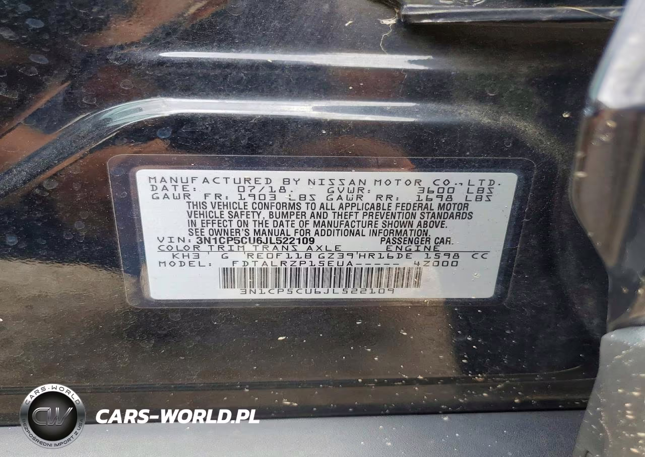 2018 Nissan Kicks S VIN:3N1CP5CU6JL522109 - 12