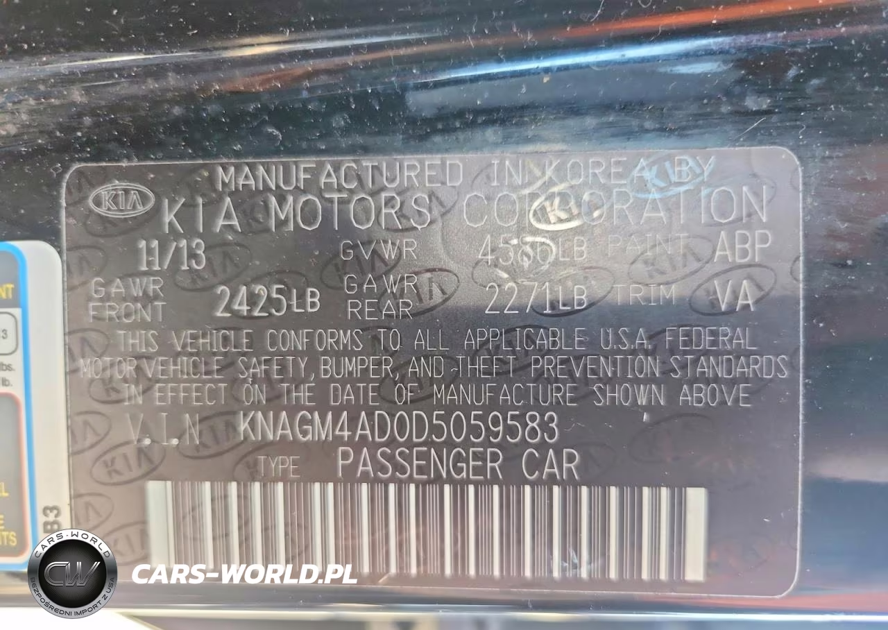 2013 Kia Optima Hybrid VIN:KNAGM4AD0D5059583 - 13