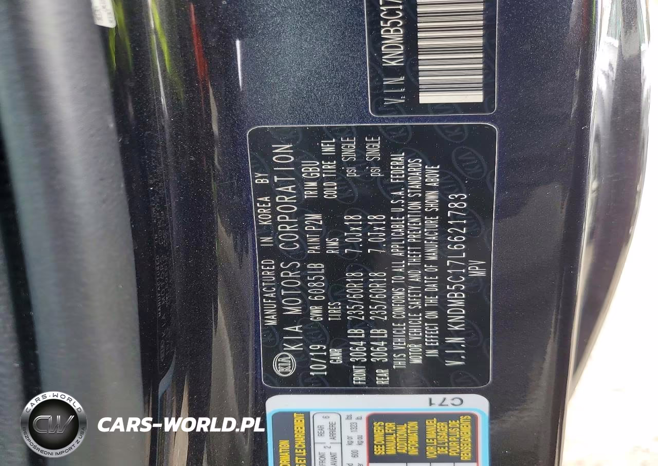 2020 Kia Sedona Ex VIN:KNDMB5C17L6621783 - 13