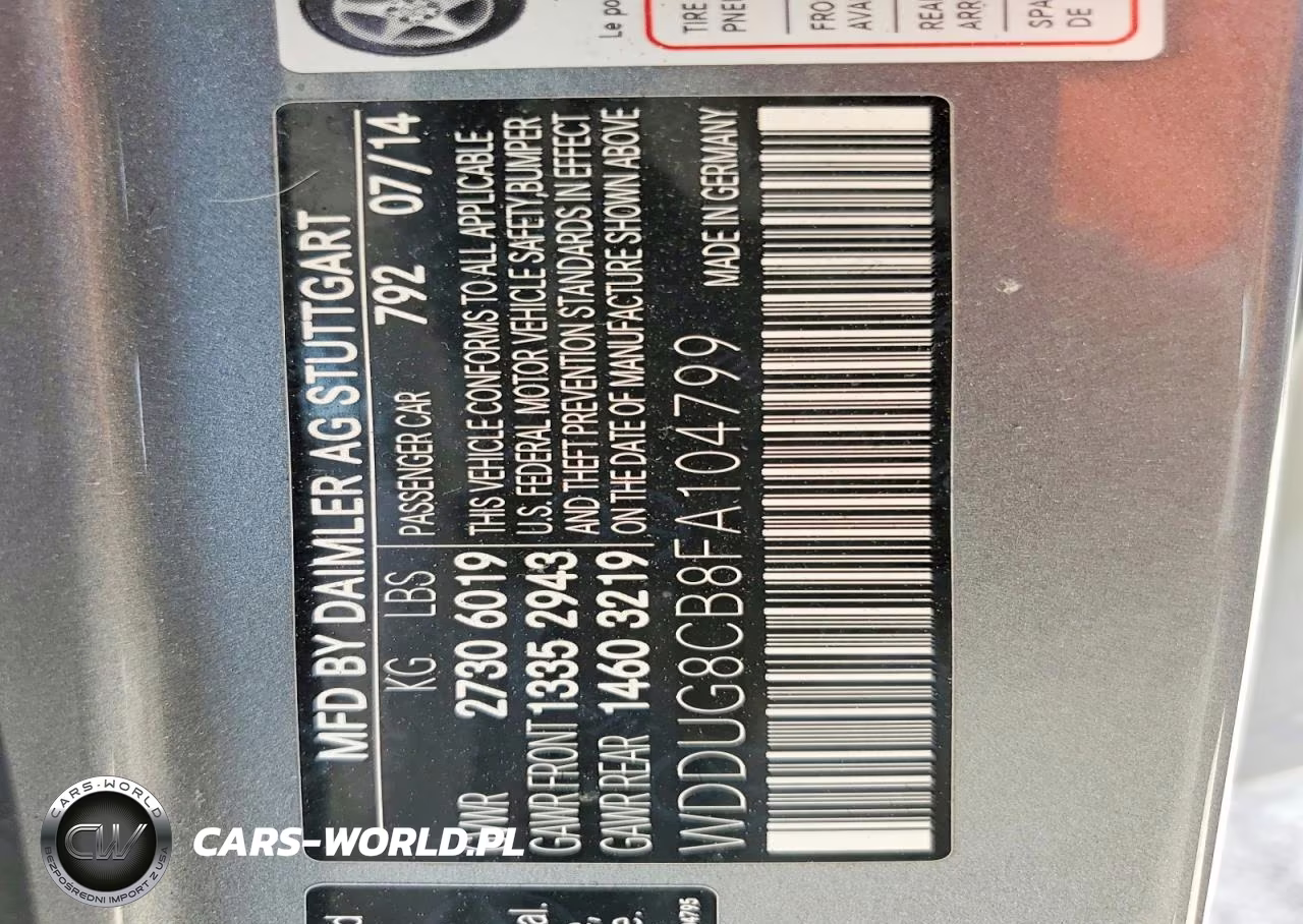 2015 Mercedes-Benz S 550 VIN:WDDUG8CB8FA104799 - 13