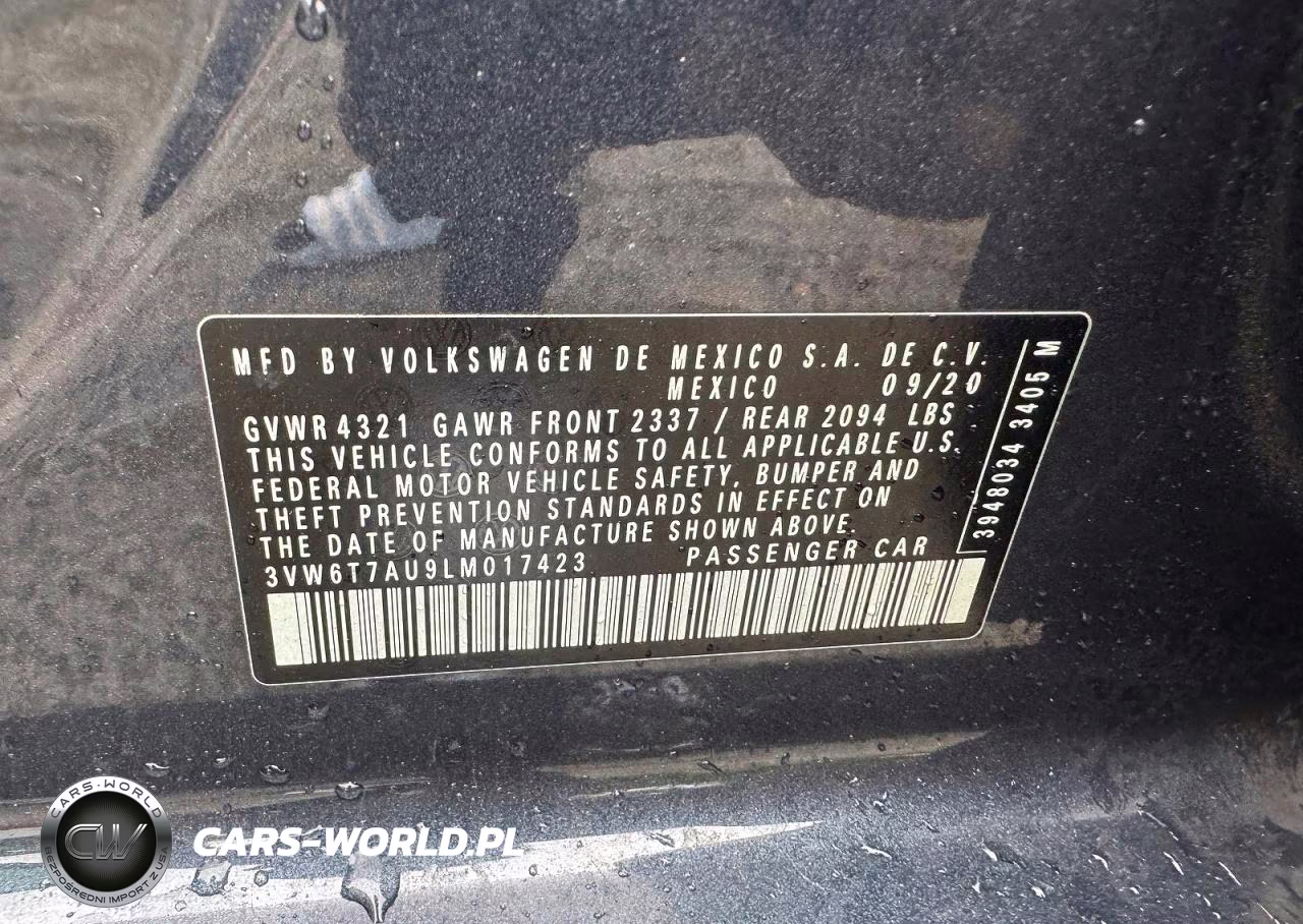 2020 Volkswagen Gti S VIN:3VW6T7AU9LM017423 - 10