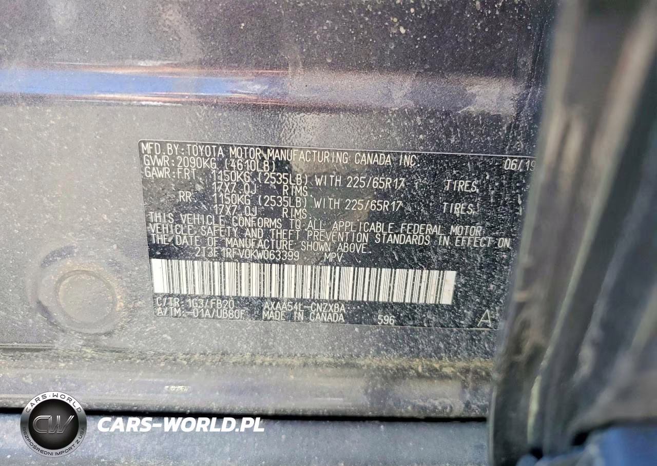 2019 Toyota Rav4 Le VIN:2T3F1RFV0KW063399 - 13