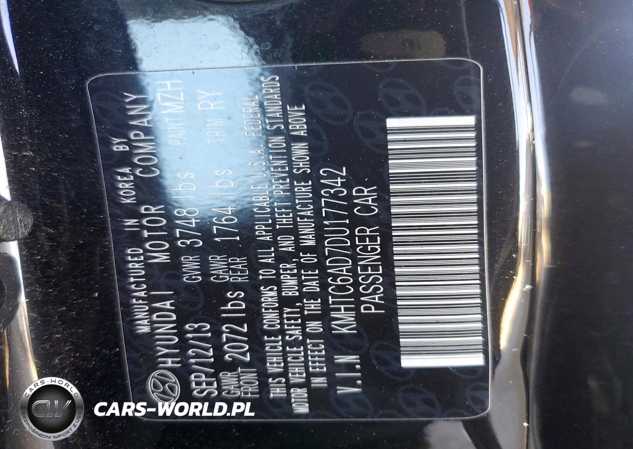 2013 Hyundai Veloster Base VIN:KMHTC6AD7DU177342 - 12
