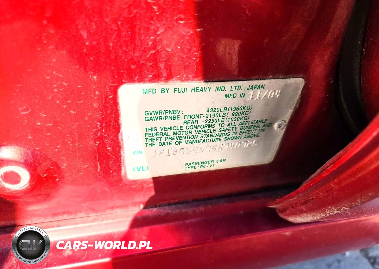 2005 Subaru Forester 2.5Xt VIN:JF1SG69695H740725 - 12