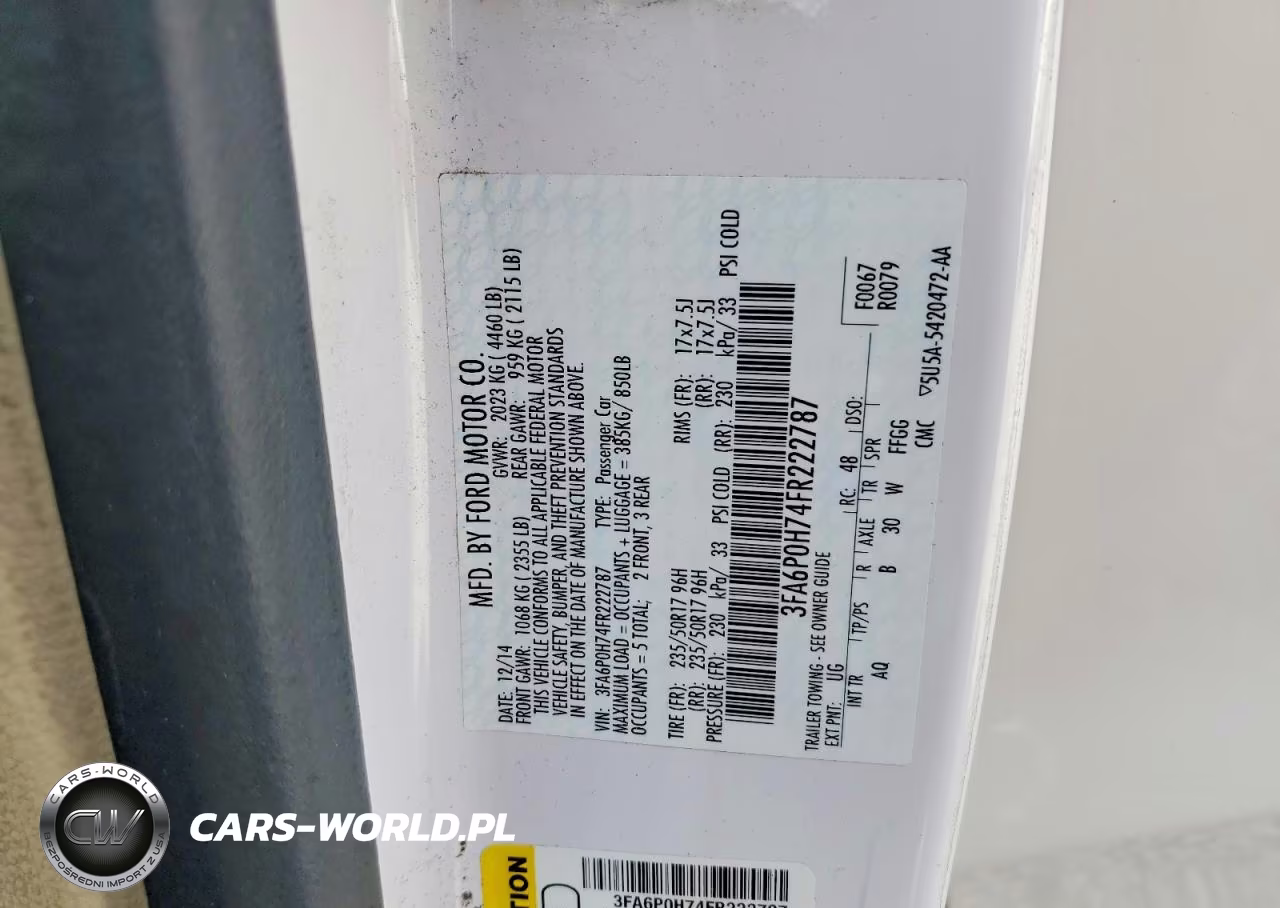 2015 Ford Fusion Se VIN:3FA6P0H74FR222787 - 12