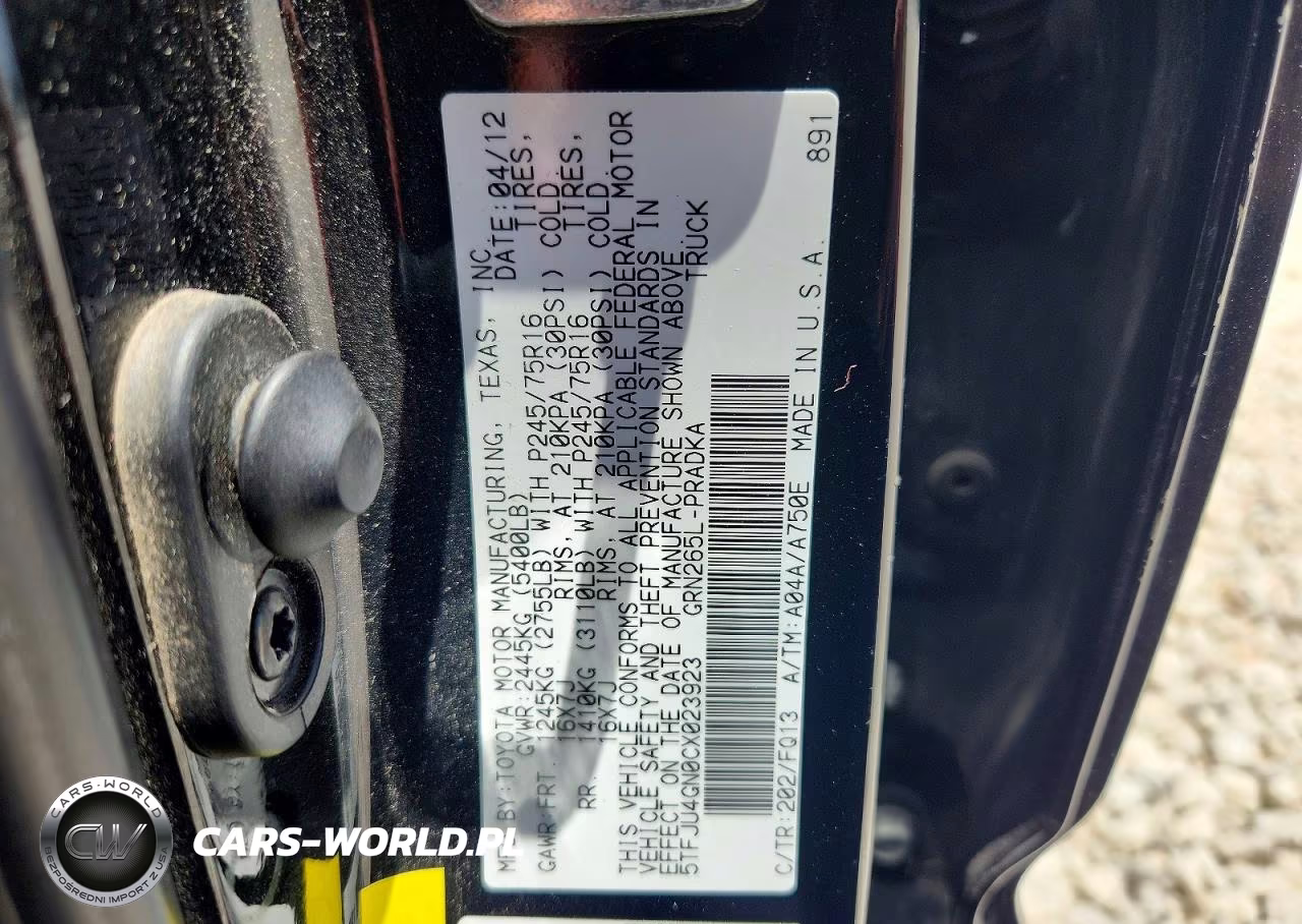 2012 Toyota Tacoma Double Cab Prerunner VIN:5TFJU4GN0CX023923 - 12