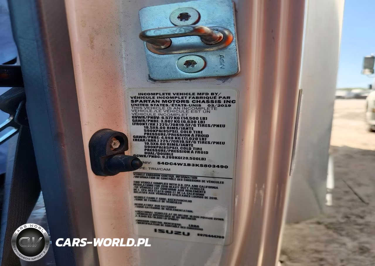 2019 Isuzu Npr Hd Box Truck VIN:54DC4W1B3KS803490 - 13