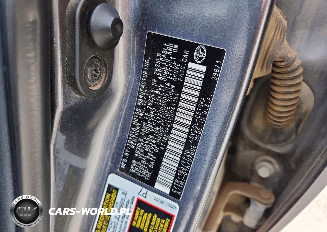 2012 Toyota Camry Se VIN:4T1BF1FK1CU041154 - 12