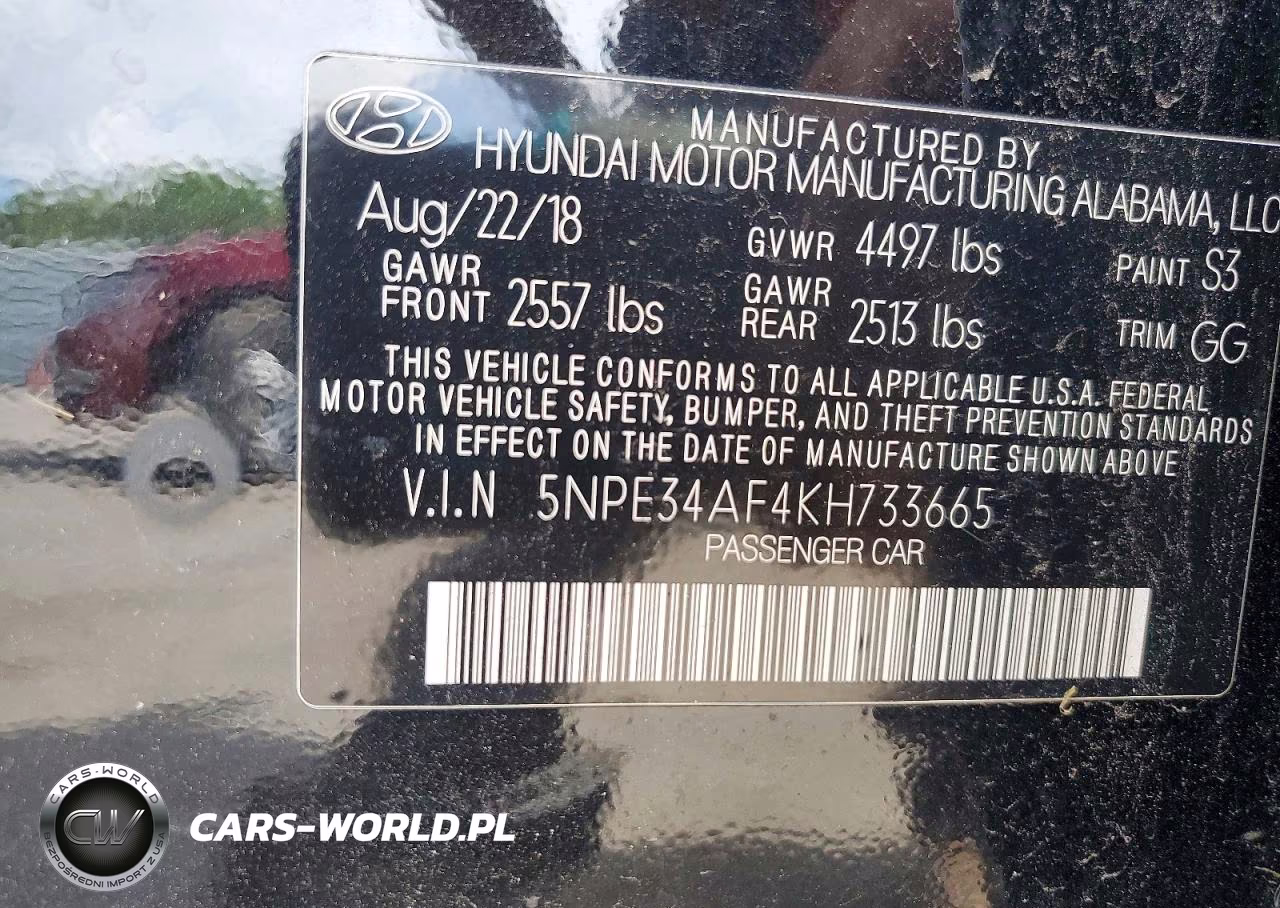 2019 Hyundai Sonata Sel VIN:5NPE34AF4KH733665 - 12