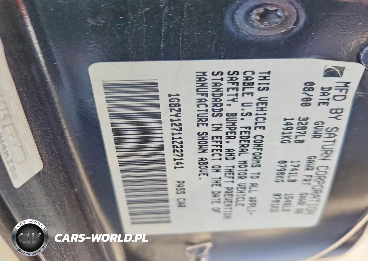 2001 Saturn Sc2 VIN:1G8ZY12711Z227141 - 13
