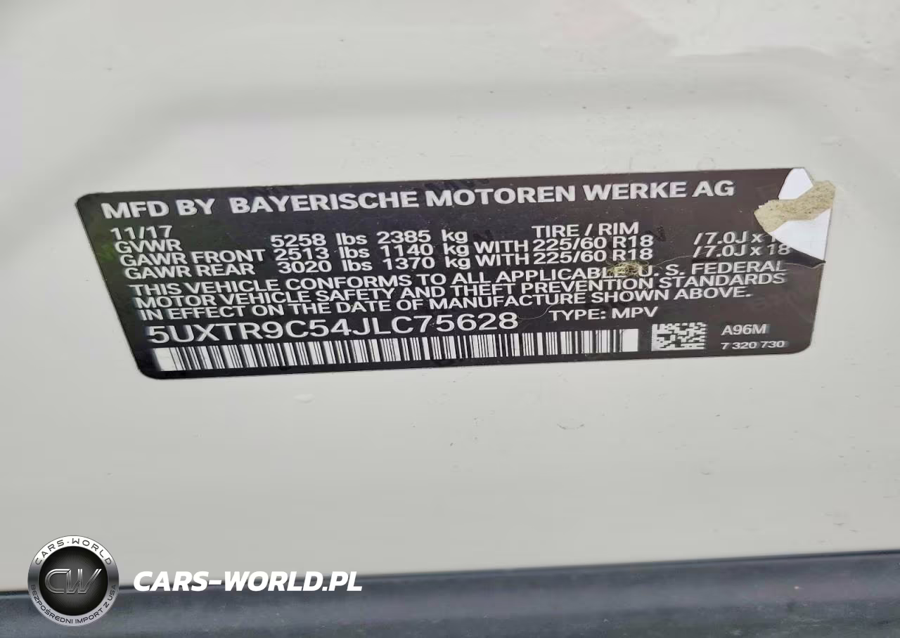 2018 BMW X3 xDrive30I VIN:5UXTR9C54JLC75628 - 12