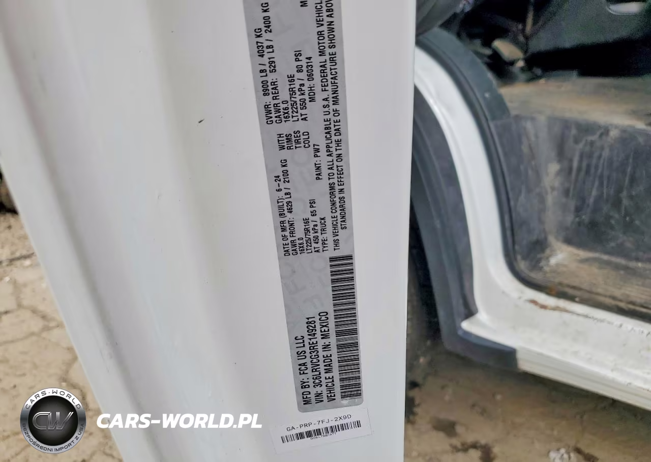 2024 Ram Promaster 2500 High Delivery Van VIN:3C6LRVCG3RE149281 - 13