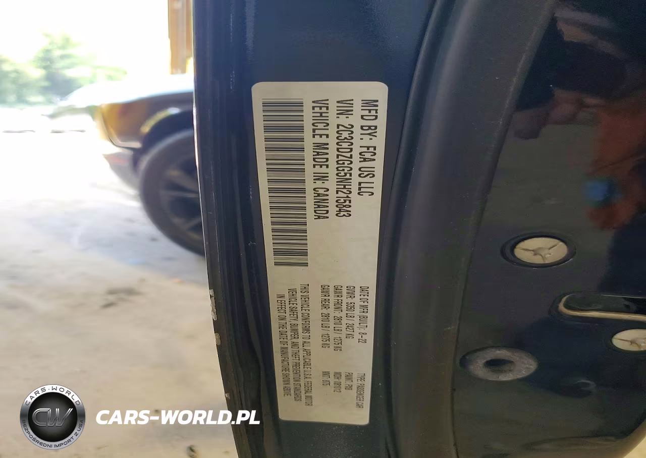 2022 Dodge Challenger Sxt VIN:2C3CDZGG5NH215843 - 12