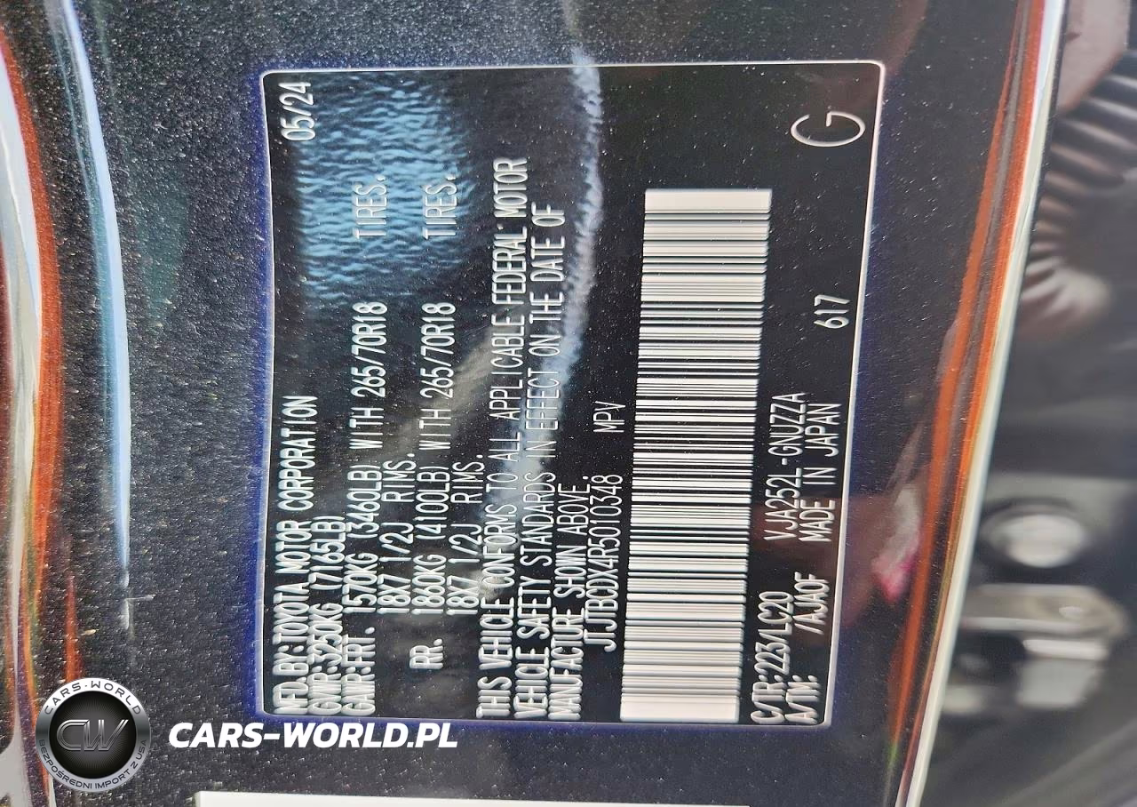2024 Lexus Gx 550 Overtrail+ VIN:JTJTBCDX4R5010348 - 14