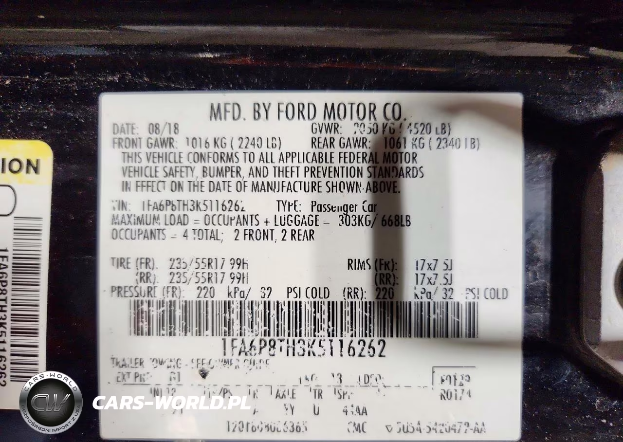 2019 Ford Mustang VIN:1FA6P8TH3K5116262 - 13