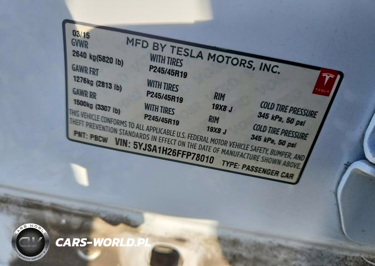 2015 Tesla Model S 85D VIN:5YJSA1H26FFP78010 - 13