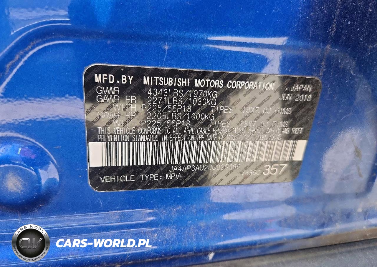 2018 Mitsubishi Outlander Sport Es VIN:JA4AP3AU2JU020466 - 12
