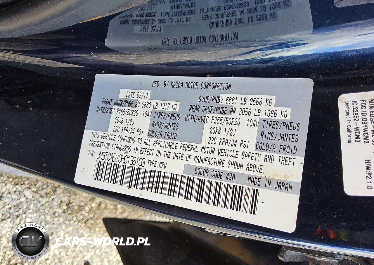 2017 Mazda Cx-9 Grand Touring VIN:JM3TCADY0H0138103 - 12