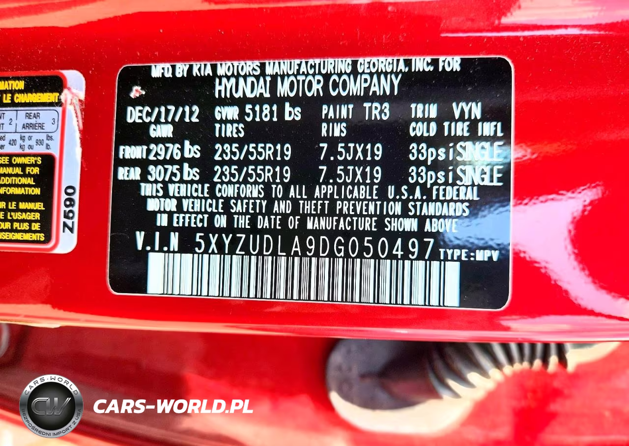2013 Hyundai Santa Fe Sport 2.0T VIN:5XYZUDLA9DG050497 - 13