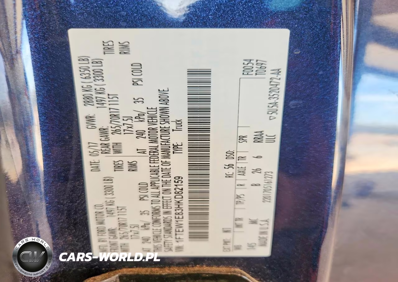 2017 Ford F150 Supercrew VIN:1FTEW1E83HKD82159 - 13