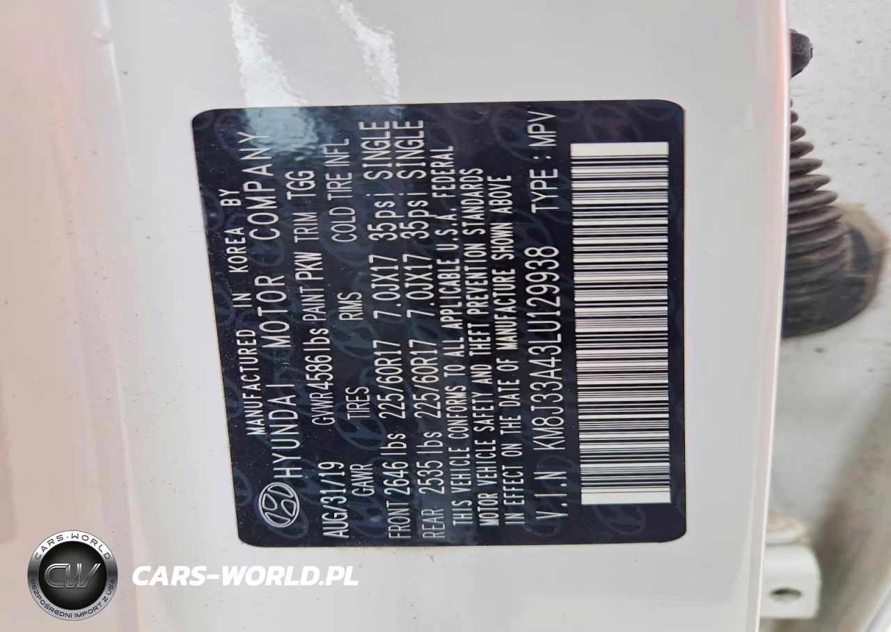 2020 Hyundai Tucson Value VIN:KM8J33A43LU129938 - 13