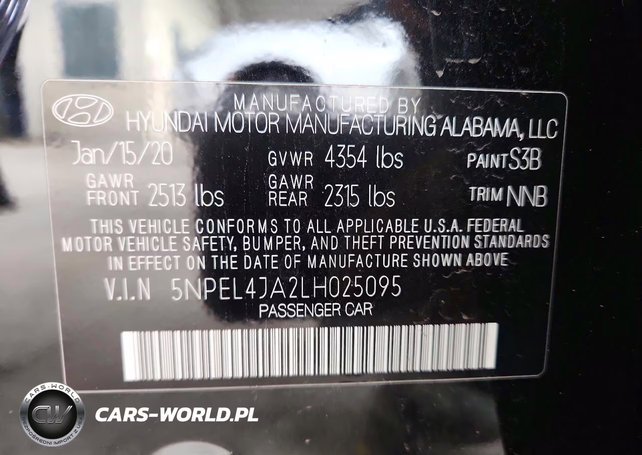 2020 Hyundai Sonata Sel VIN:5NPEL4JA2LH025095 - 12