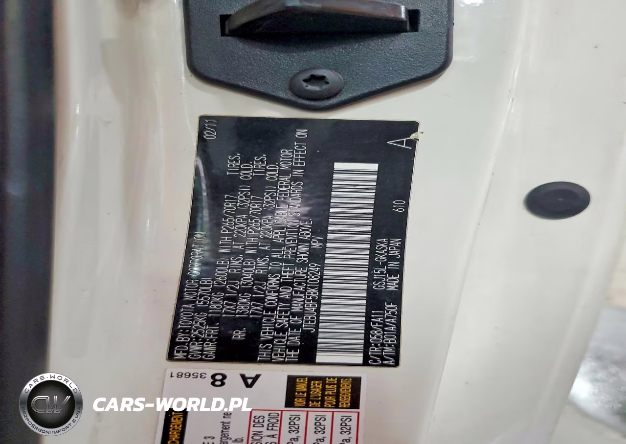 2011 Toyota Fj Cruiser Base VIN:JTEBU4BF5BK108249 - 13