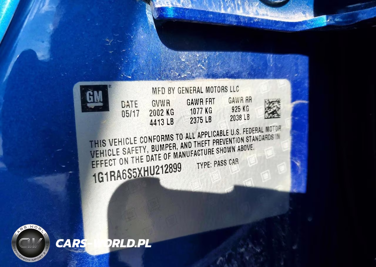 2017 Chevrolet Volt Lt VIN:1G1RA6S5XHU212899 - 12