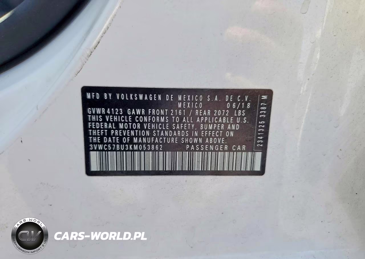 2019 Volkswagen Jetta S VIN:3VWC57BU3KM053862 - 12
