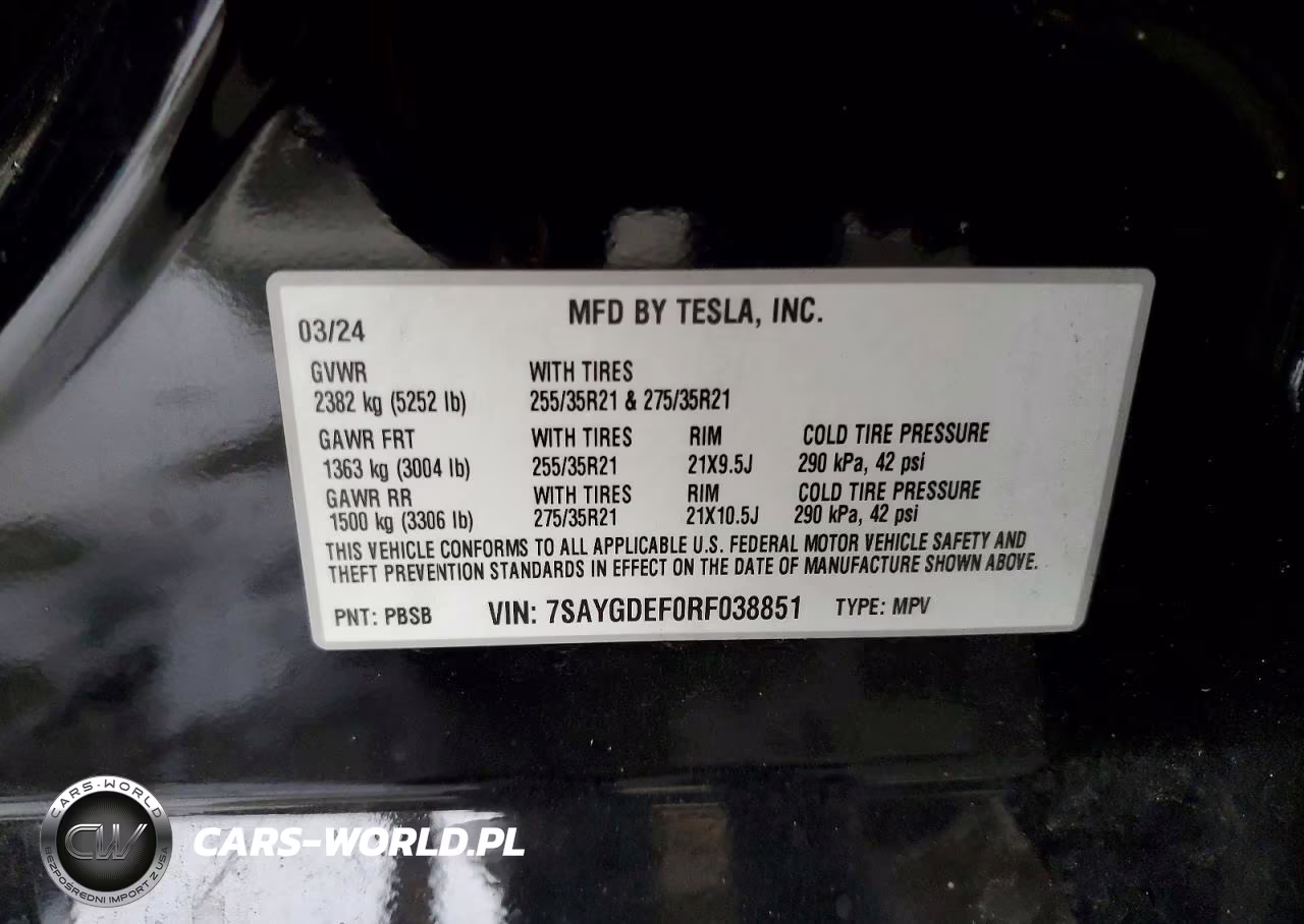 2024 Tesla Model Y VIN:7SAYGDEF0RF038851 - 14