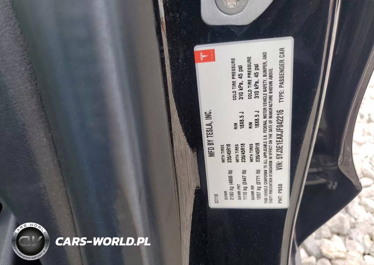 2018 Tesla Model 3 VIN:5YJ3E1EAXJF042216 - 13