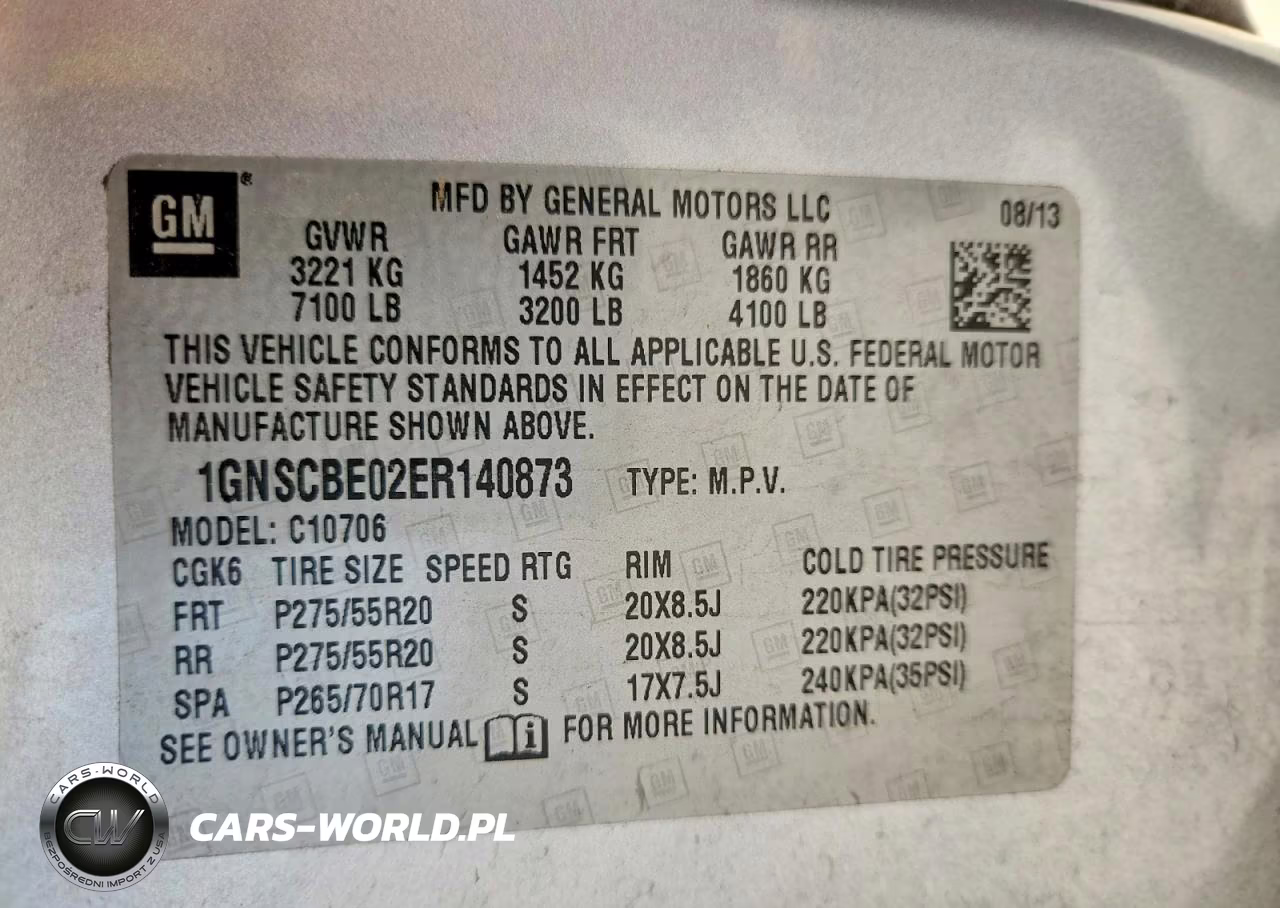 2014 Chevrolet Tahoe C1500 Lt VIN:1GNSCBE02ER140873 - 13