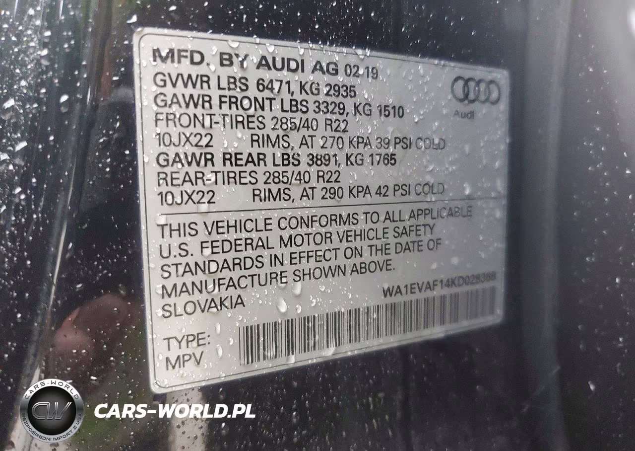 2019 Audi Q8 Premium Plus S-Line VIN:WA1EVAF14KD028368 - 14