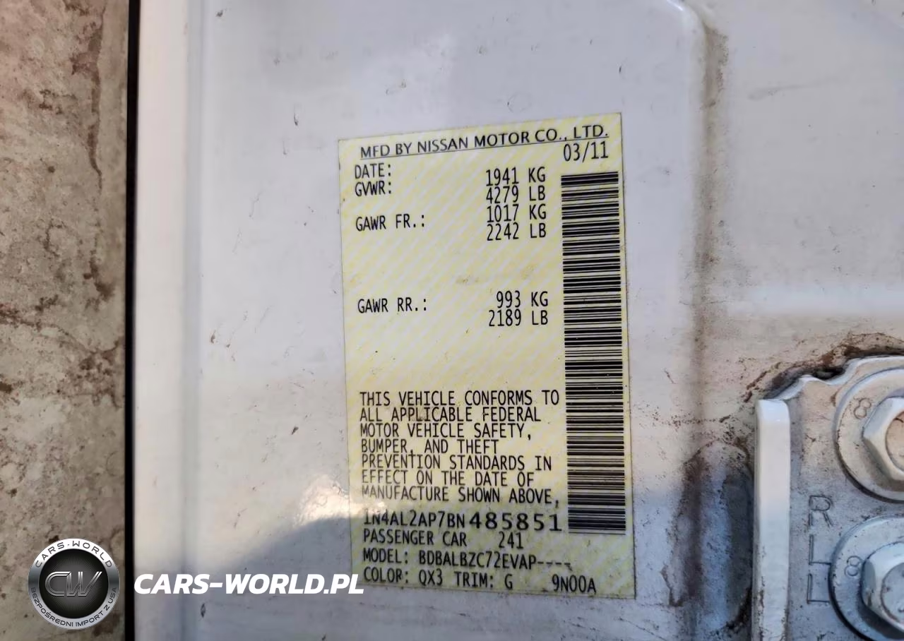 2011 Nissan Altima 2.5 VIN:1N4AL2AP7BN485851 - 12