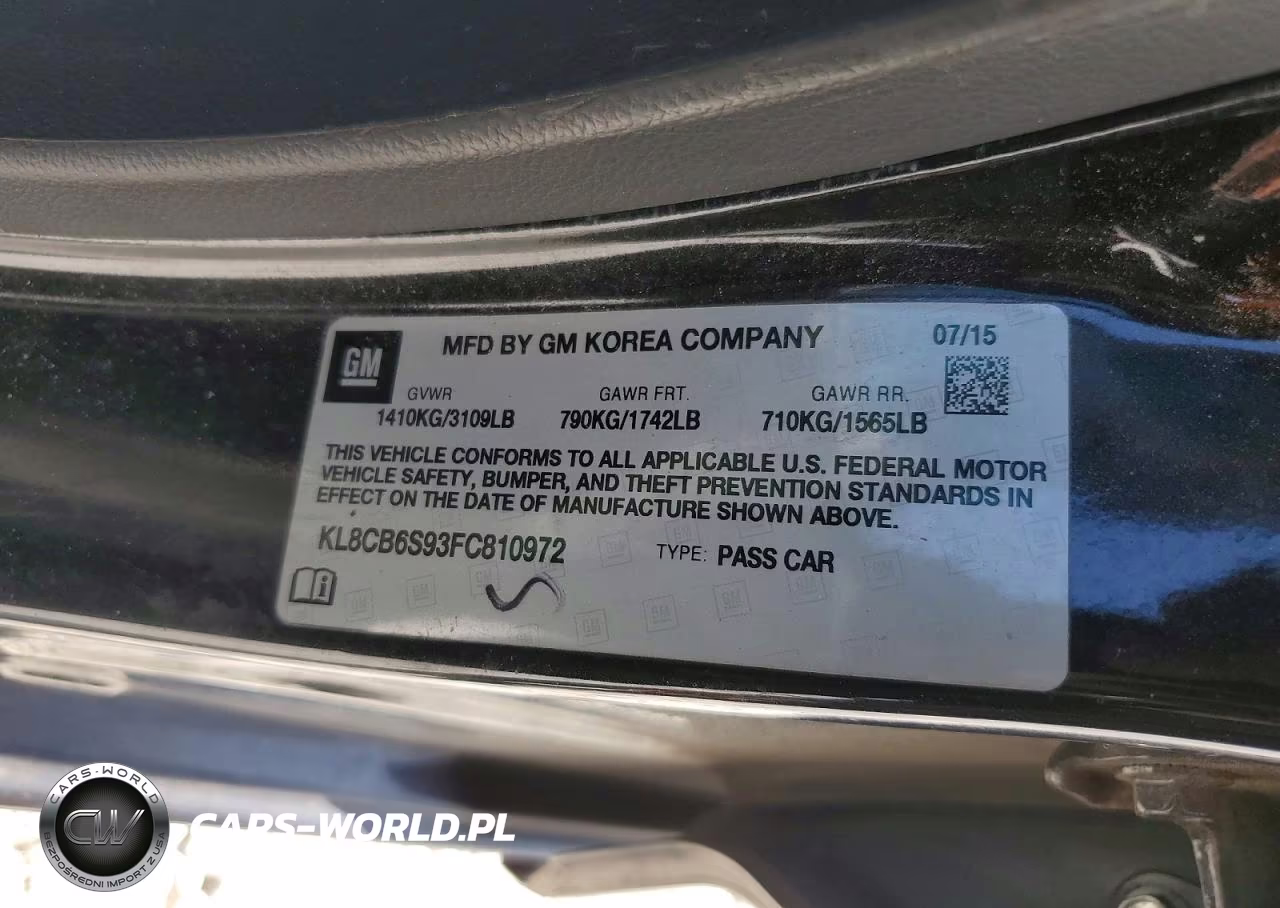2015 Chevrolet Spark Ls VIN:KL8CB6S93FC810972 - 12