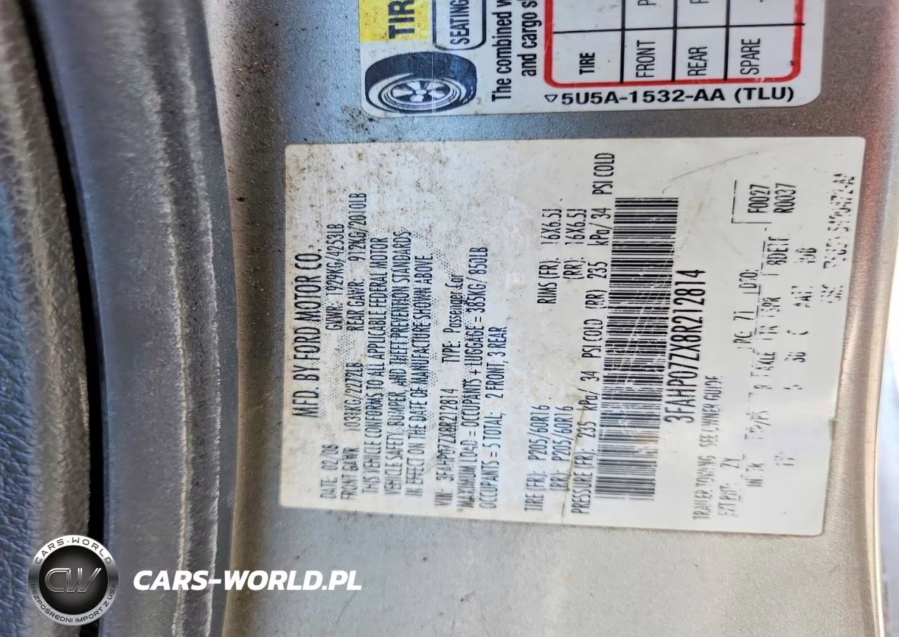 2008 Ford Fusion Se VIN:3FAHP07ZX8R212814 - 12