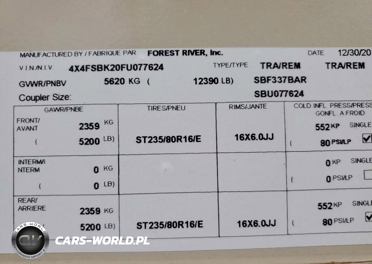 2015 Forest River Hemisphere Camper VIN:4X4FSBK20FU077624 - 10