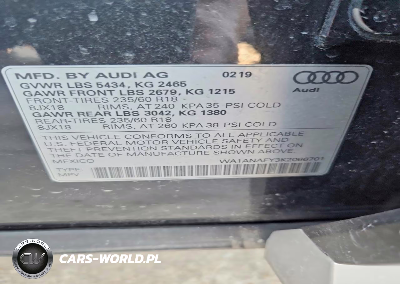 2019 Audi Q5 Premium VIN:WA1ANAFY3K2066701 - 14