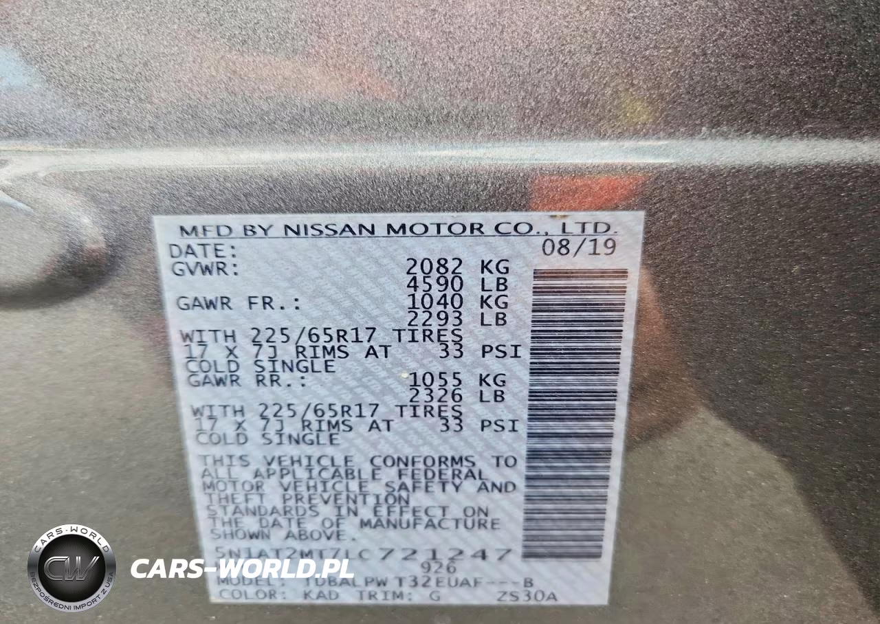 2020 Nissan Rogue S VIN:5N1AT2MT7LC721247 - 13