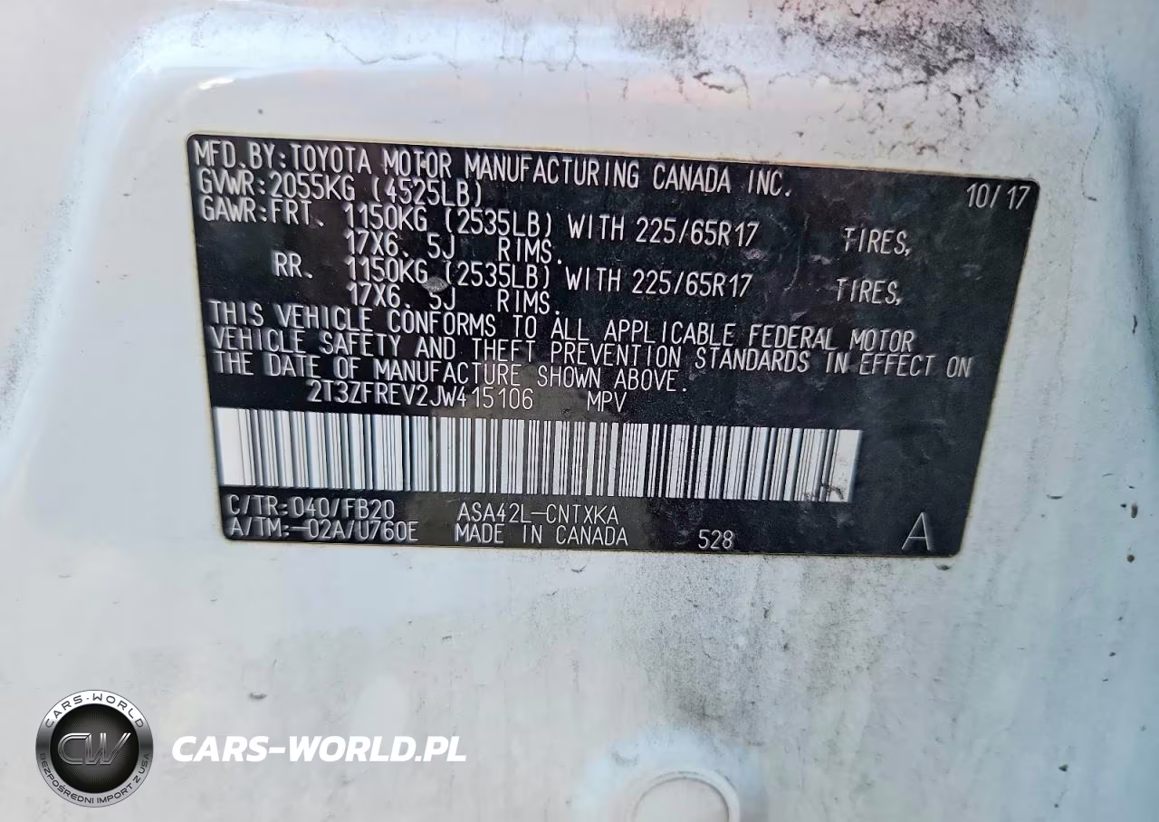 2018 Toyota Rav4 Le VIN:2T3ZFREV2JW415106 - 12