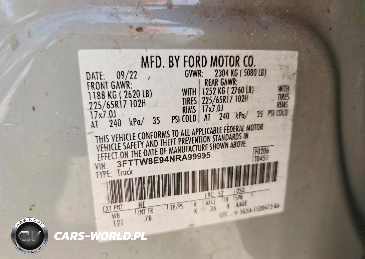2022 Ford Maverick Xl VIN:3FTTW8E94NRA99995 - 12