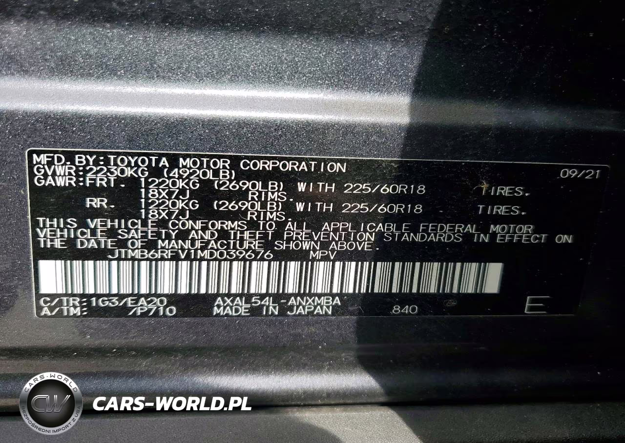 2021 Toyota Rav4 Hybrid Xle Premium VIN:JTMB6RFV1MD039676 - 13