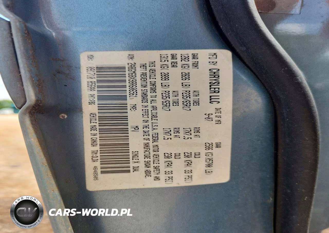2008 Chrysler Pacifica Touring VIN:2A8GM68X98R606561 - 13