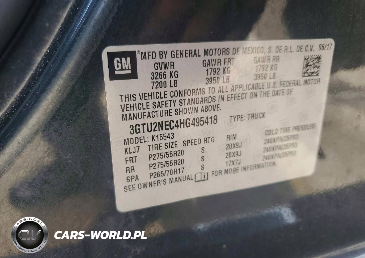 2017 GMC Sierra K1500 Slt VIN:3GTU2NEC4HG495418 - 12